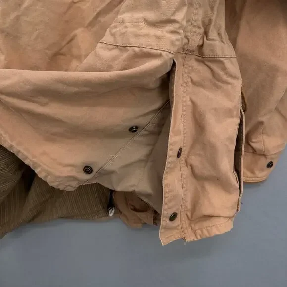 VTG Outback Field Jacket Lg Tan Canvas Western Ranch Barn Coat Distressed Rugged - Picture 4 of 16